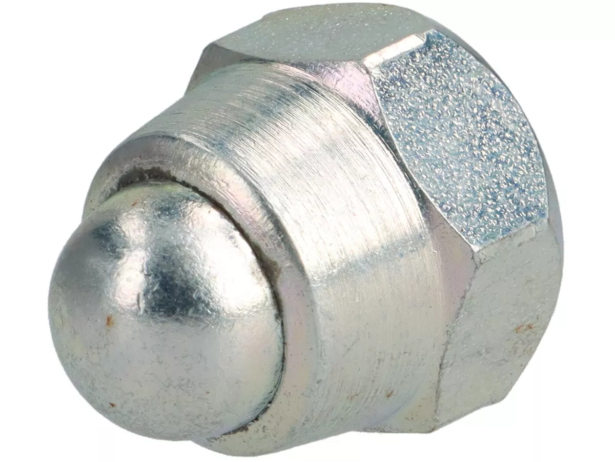 Dopmoer -DIN 986- M8 x 1,25, SW=14 (gebruikt voor remtrommel Lambretta LI, LIS, SX, TV, DL, GP, J, Lui)