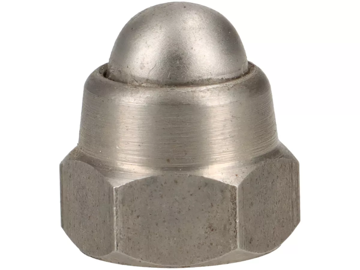 Dopmoer -DIN 986- M8 x 1,25, SW=14 (gebruikt voor remtrommel Lambretta LI, LIS, SX, TV, DL, GP, J, Lui) - roestvrij staal