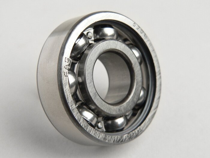 Ball bearing -6201- (12x32x10mm) - (used for front wheel, all Lambretta models, Vespa PX (-1982) - gearbox Lambretta A, B, C, LC, D, LD)