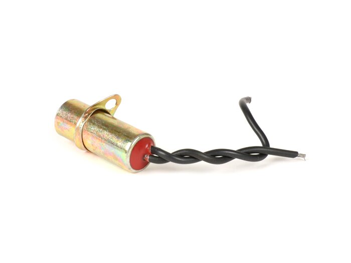 Capacitor -DUCATI/DANSI, Ø=14mm- Lambretta LI, LIS, SX, TV, DL, GP (1963-, 6-pole ignition), Lambretta J100, J125 (Dansi ignition), Lambretta Lui 75 S-SL (Dansi ignition)