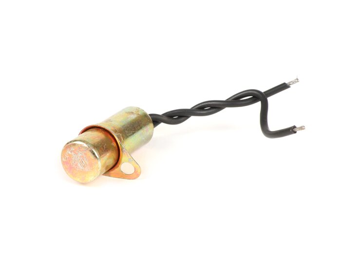 Capacitor -DUCATI/DANSI, Ø=14mm- Lambretta LI, LIS, SX, TV, DL, GP (1963-, 6-pole ignition), Lambretta J100, J125 (Dansi ignition), Lambretta Lui 75 S-SL (Dansi ignition)