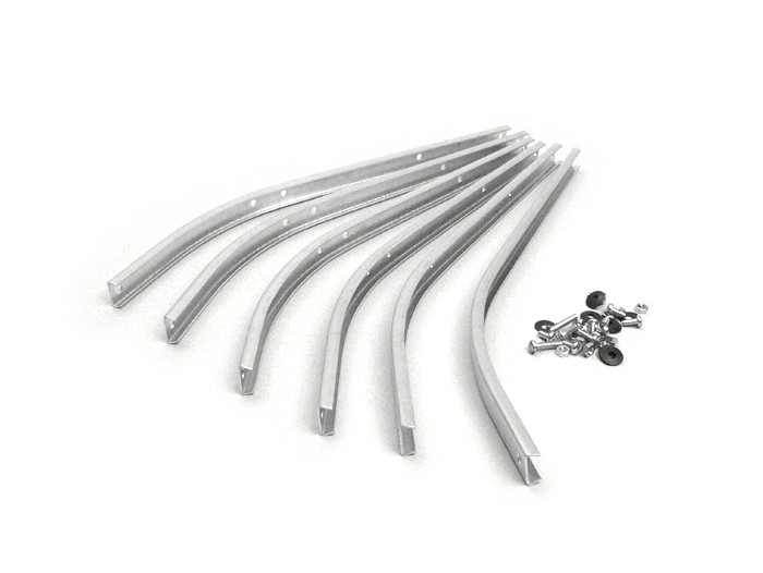 Front footboard strip set -LAMBRETTA- LI 150 (Series 1-2), TV (Series 2) - alloy