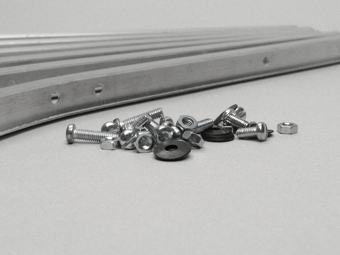 Front footboard strip set -LAMBRETTA- LI 150 (Series 1-2), TV (Series 2) - alloy