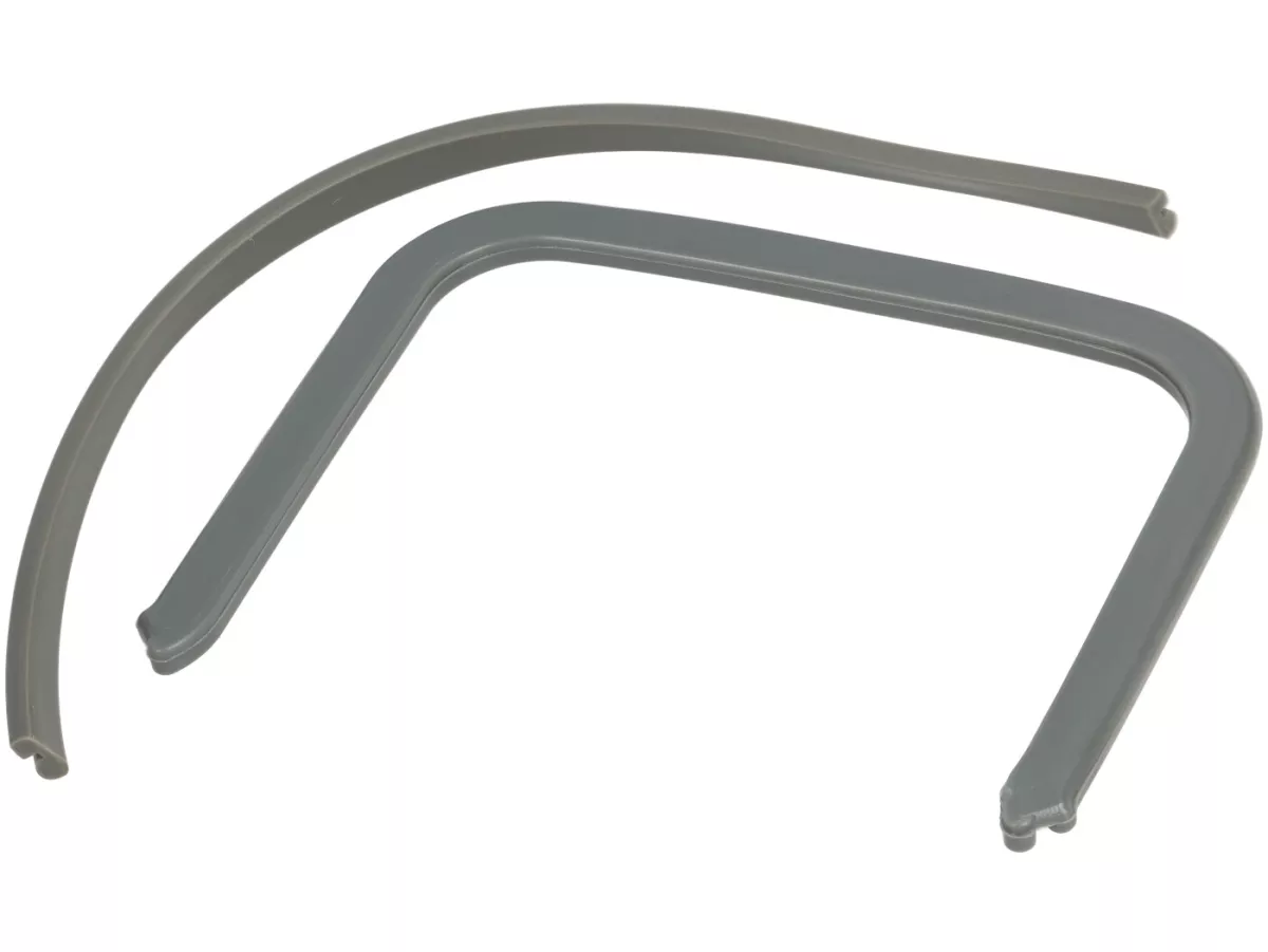 Pair of rubbers bridge piece/frame/legshield -LAMBRETTA- Lambretta LI (series 1-2), TV (series 1-2) - grey
