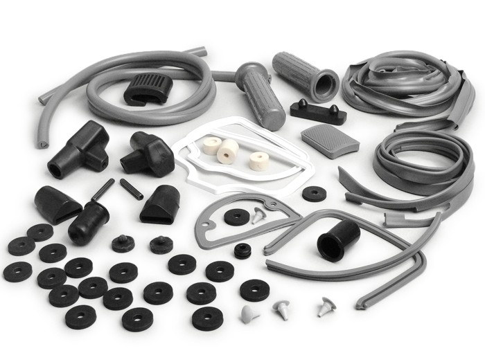 Rubber kit -LAMBRETTA- Lambretta LI (series 1-2), TV (series 1-2) - grey