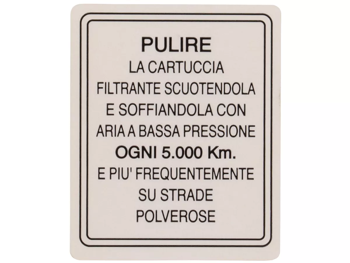 Adesivo per filtro aria -LAMBRETTA- LI (Serie 1-2), TV (Serie 2) - Italiano