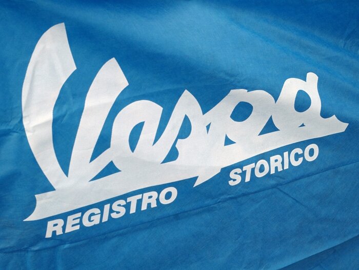 Terpal, garasi lipat, garasi skuter -VESPA Indoor- Biru
