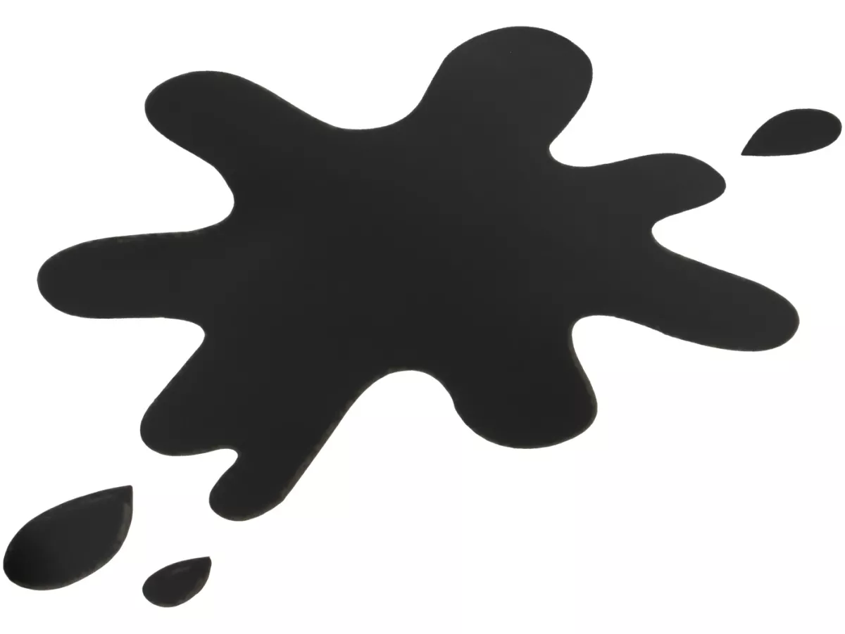 Sticker -LAMBRETTA ink spot- DL, GP - shiny black
