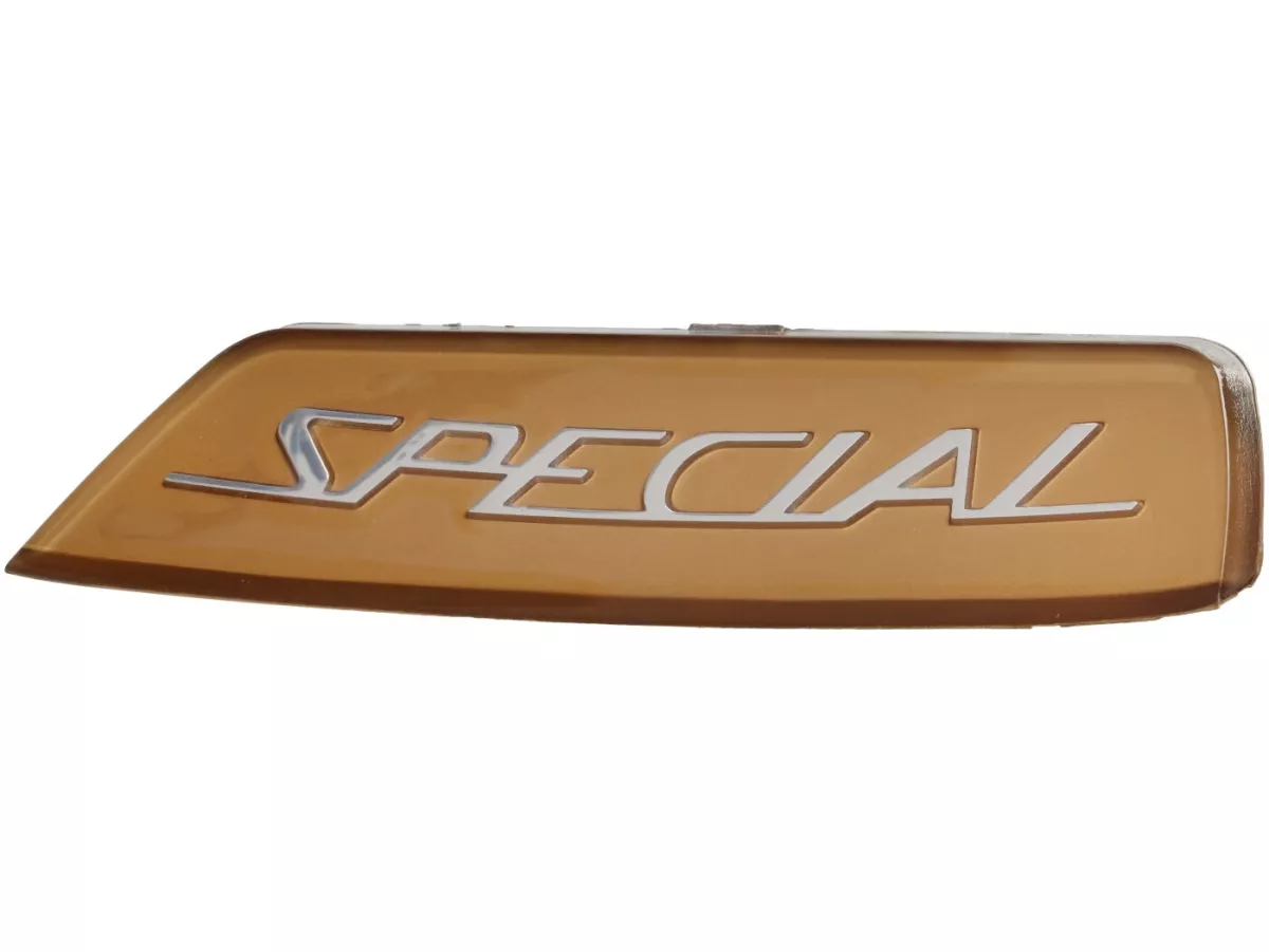 Rear badge -LAMBRETTA- Special - LIS 150 (05.1965 - 09.1965) - gold