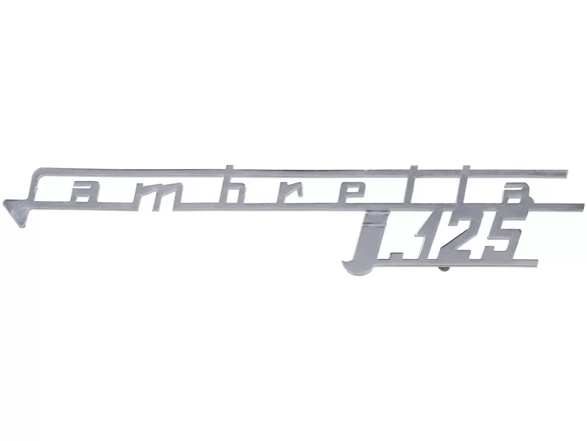 Scritta sulla piastra della gamba -LAMBRETTA- Lambretta J125 - J125 (modelli a 3 velocità)