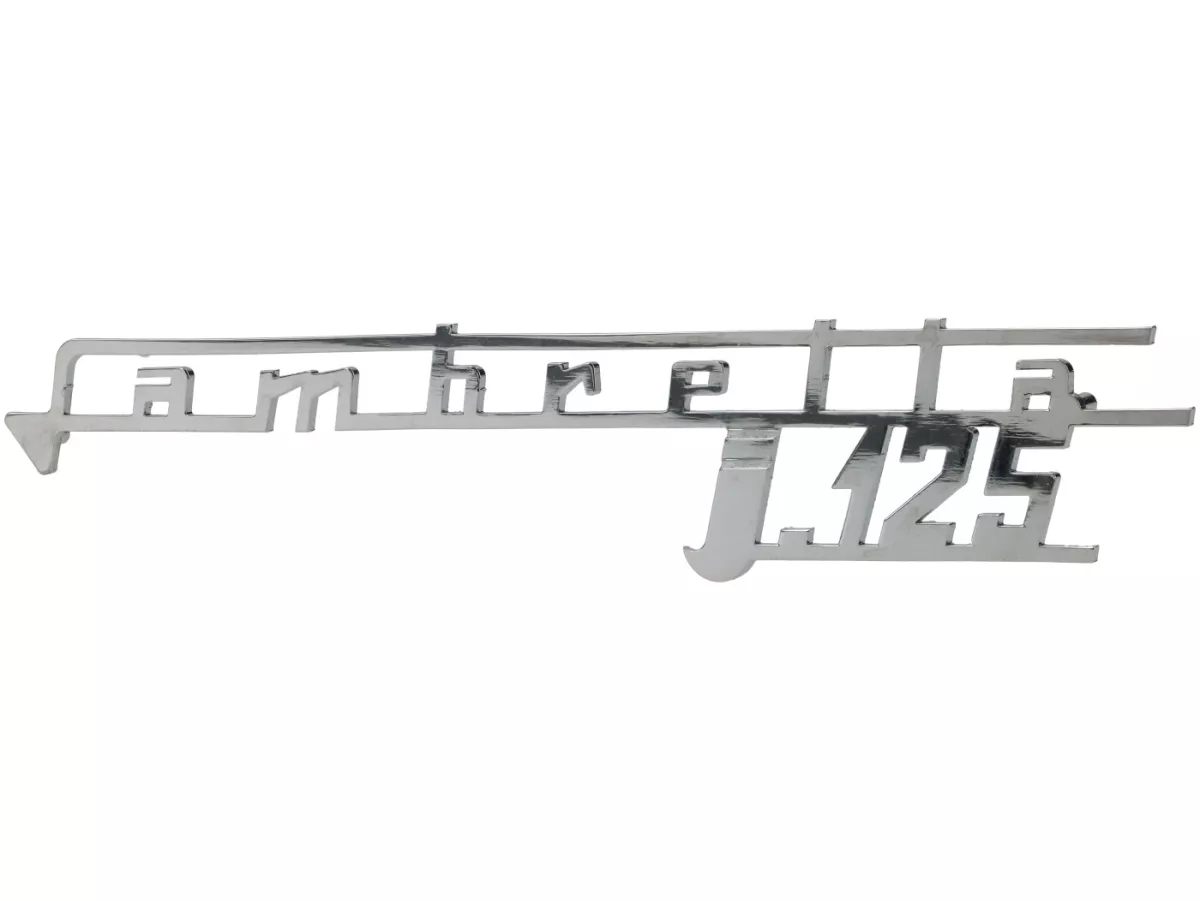 Scritta sulla piastra della gamba -LAMBRETTA- Lambretta J125 - J125 (modelli a 3 velocità)