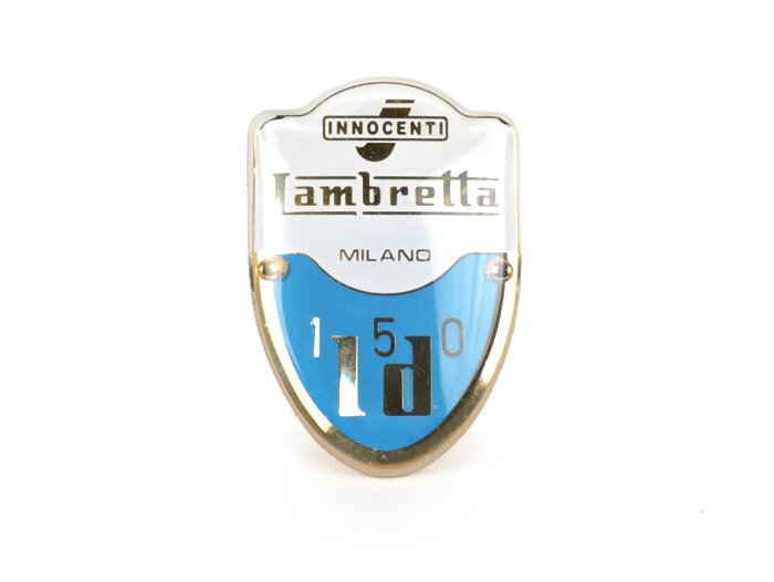 Kentekenplaat belettering -LAMBRETTA- Lambretta 150 LD - LD 150 (tot 1956)