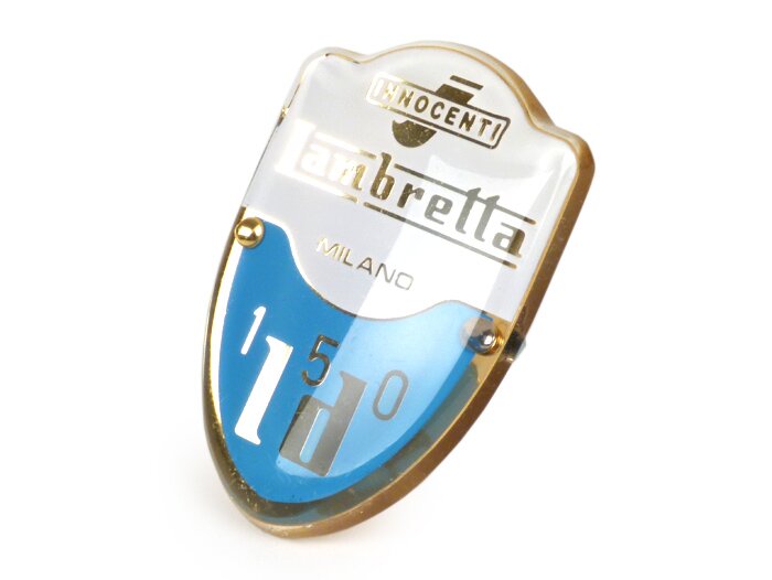 Kentekenplaat belettering -LAMBRETTA- Lambretta 150 LD - LD 150 (tot 1956)