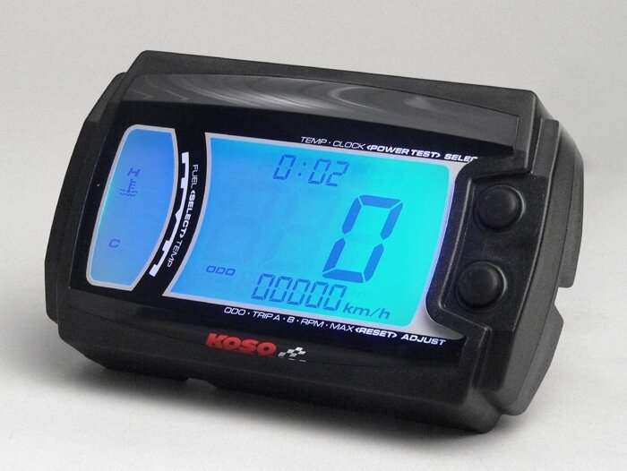 Snelheidsmeter -KOSO XR-SR N- universeel - met goedkeuring voor het wegverkeer (ABE / ECE) - (115mm x 75mm x 28mm)