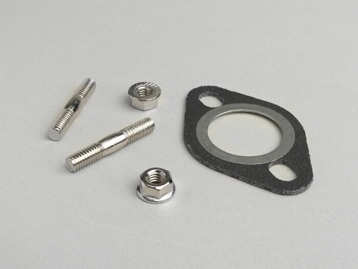 Gasket set exhaust/cylinder -DMP- Scooter 50cc (flat), incl. stud set M6