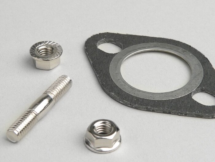 Gasket set exhaust/cylinder -DMP- Scooter 50cc (flat), incl. stud set M6