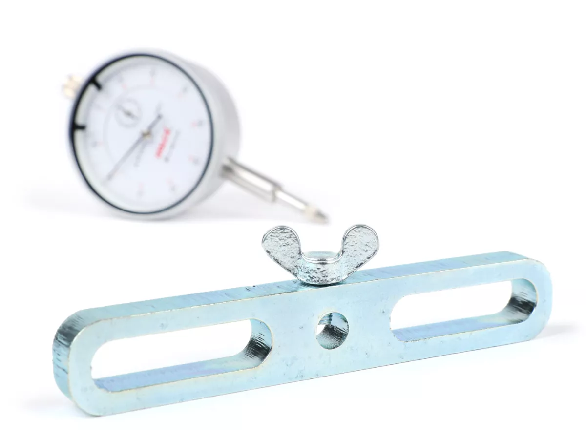 Meetklok -BGM ORIGINAL- Universeel 0,01-10mm- met houder voor cilinderbouten