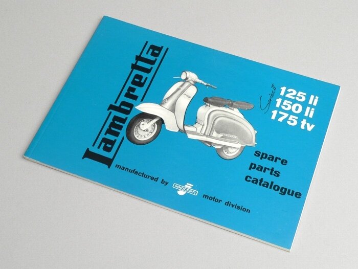 Buku Katalog Suku Cadang -LAMBRETTA- LI & Seri TV 2-