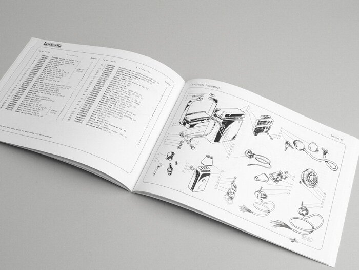 Buku Katalog Suku Cadang -LAMBRETTA- LI & Seri TV 2-