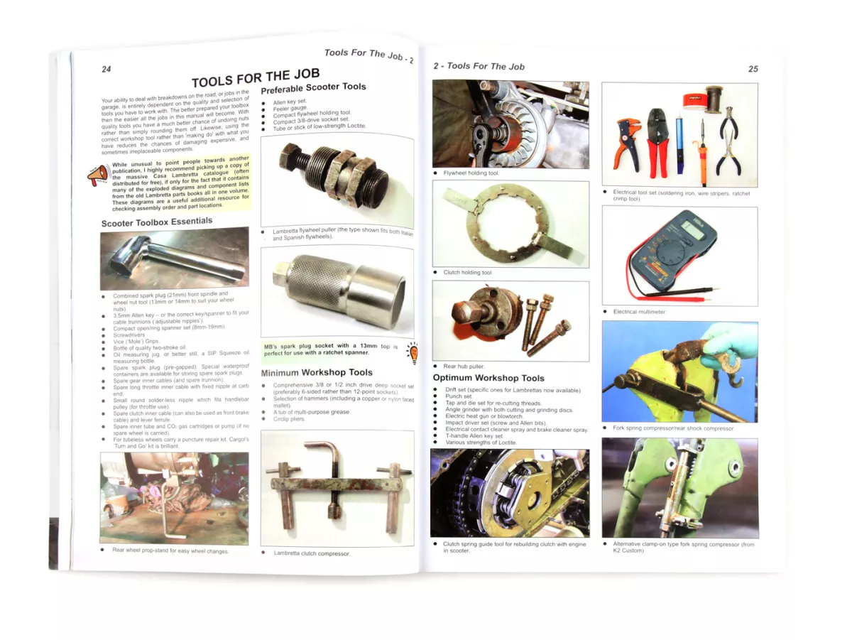 Boek -Complete sleutelaars handleiding Lambretta -Derde editie- door Sticky