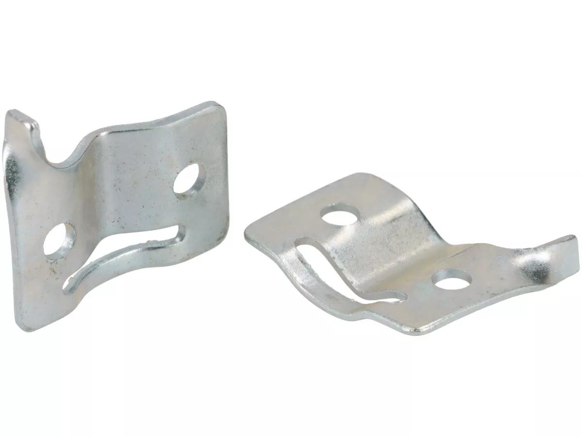 Plates for clamping rear side panel clip to the frame -LAMBRETTA- LI (series 3, -08.1967), LIS (-08.1967), SX (-08.1967), TV (series 3), J50, J100, J125