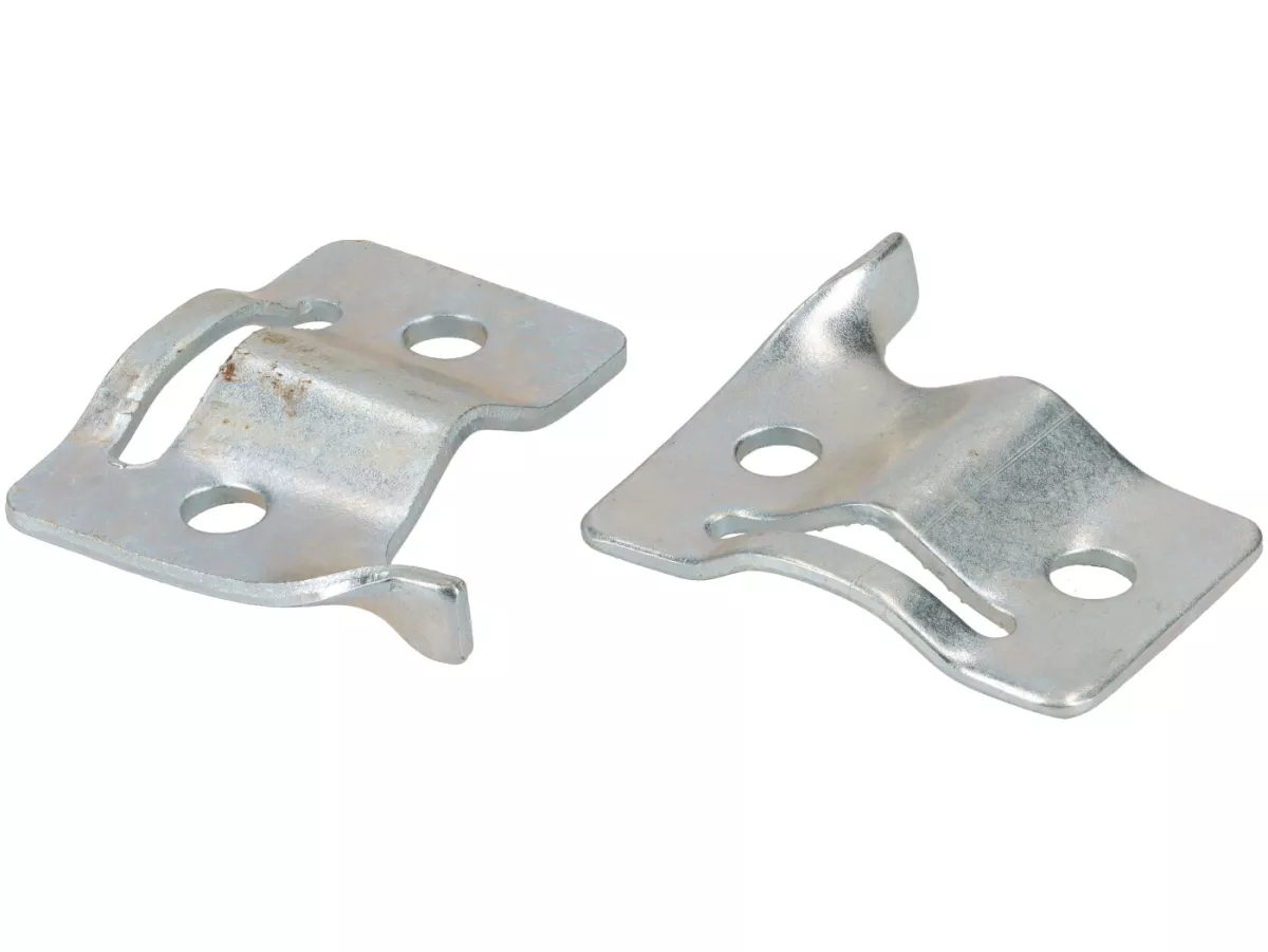 Plates for clamping rear side panel clip to the frame -LAMBRETTA- LI (series 3, -08.1967), LIS (-08.1967), SX (-08.1967), TV (series 3), J50, J100, J125