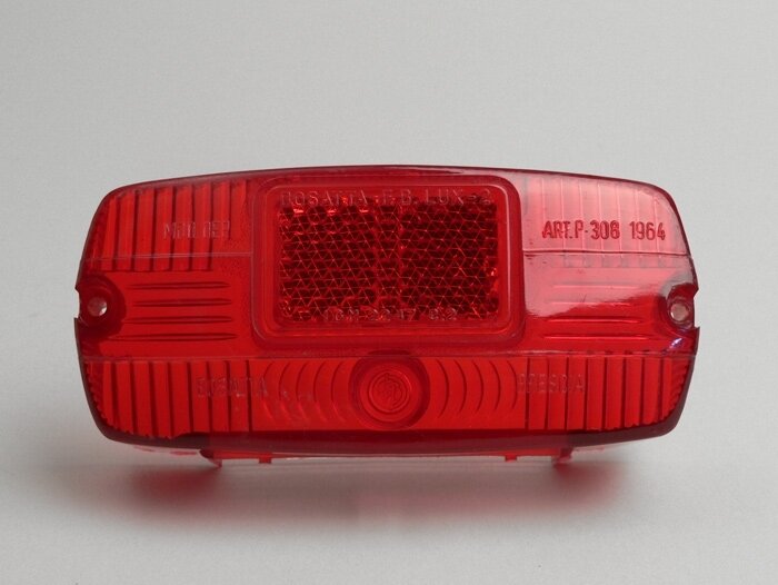 Taillight lens -LAMBRETTA- LI series 3&2 (since 1961), LI Special, SX, TV series 3&2 (since 1961) - sloped type Carello