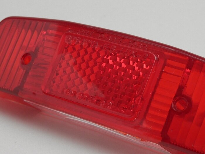 Taillight lens -LAMBRETTA- LI series 1, 2 (till 1960) - downwards hole
