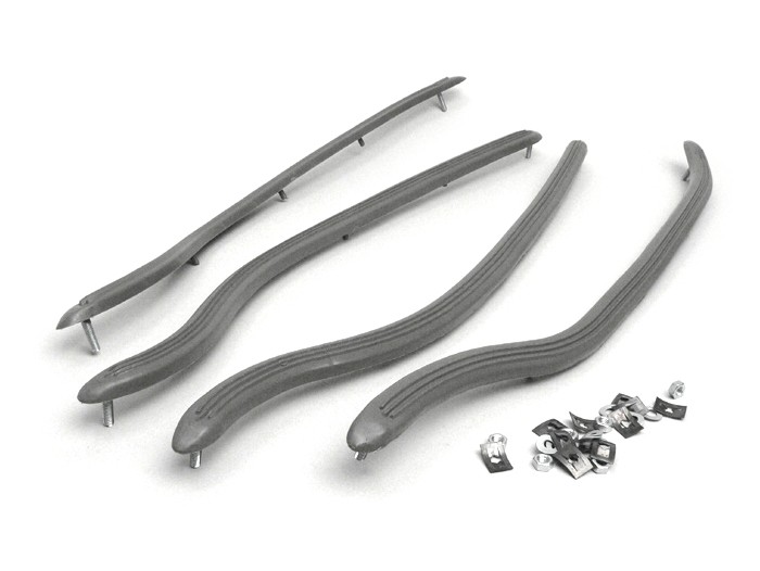 Rear footboard stip set -LAMBRETTA- LI (Series 1-2), TV (Series 2) - grey