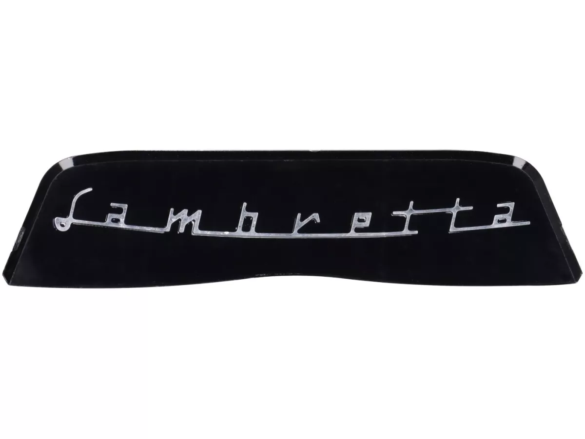 Rear badge -LAMBRETTA- Serveta LI (Series 3 - Scooterlinea) - black