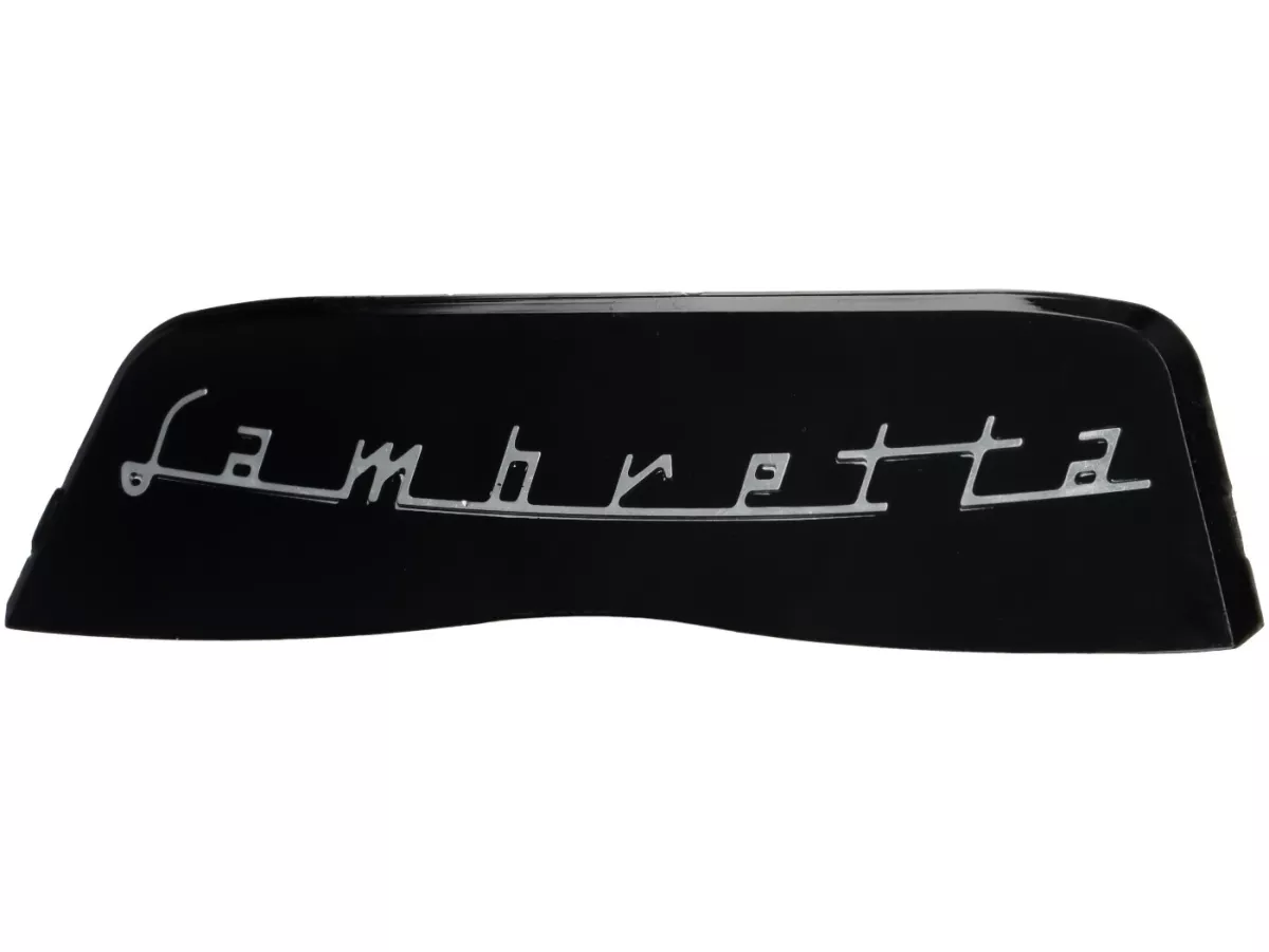 Rear badge -LAMBRETTA- Serveta LI (Series 3 - Scooterlinea) - black