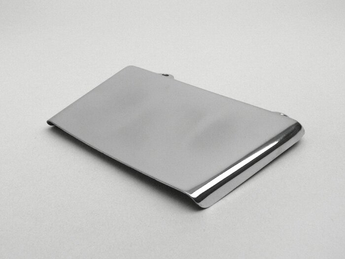 Rear mudflap -SPAQ- Lambretta LI (series 3), LIS, SX, TV (series 3), DL, GP - stainless steel polished