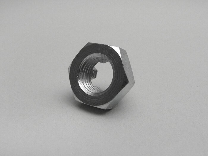 Rear hub castle nut -PIAGGIO M14x1.5 SW22- Vespa PX (-1984), Rally, Sprint150, TS125, GT125, GTR125, Super, SS180, GS160 / GS4, VNA, VNB, VBA, VBB, V50, V90 - front hub nut V50, V90, SS90, PV125, ET3, Rally, Sprint