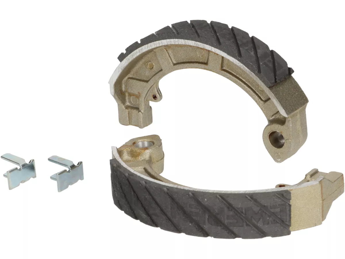 Brake shoes -NEWFREN Ø=150x24mm antiaqua- VESPA PX (f/r), PK (f/r), T5 125cc (f/r), Rally180 (VSD1T), Rally200 (VSE1T) (r), Sprint (r), TS125 (VNL3T) (r), GT125 (VNL2T) (r), GTR125 (VNL2T) (r), GL150 (VLA1T) (r), SS180 (r), GS160 (r), GS150 / GS3