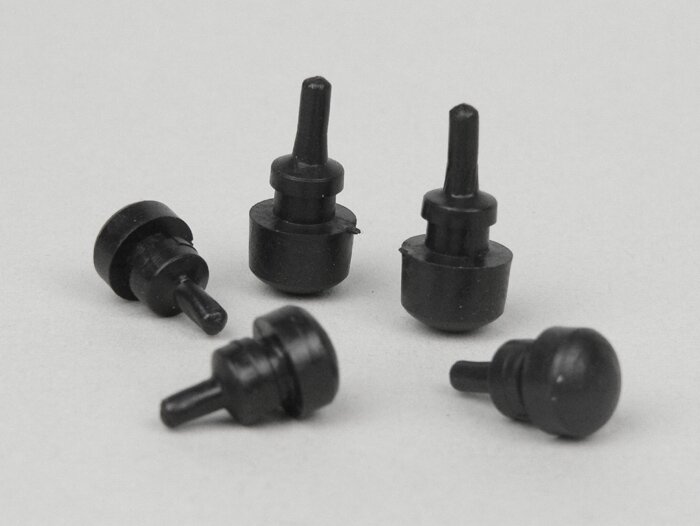 Set di tamponi in gomma con aletta laterale - Nupsi -VESPA- V50, V90, SS50, SS90, PV125, ET3 - aletta laterale grande