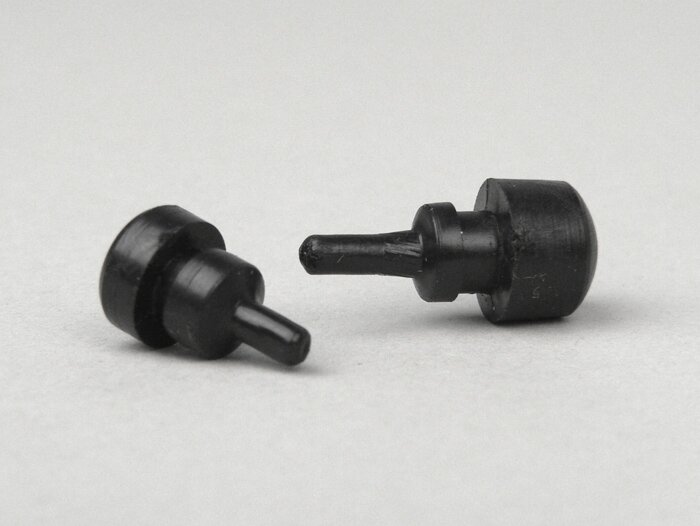 Set di tamponi in gomma con aletta laterale - Nupsi -VESPA- V50, V90, SS50, SS90, PV125, ET3 - aletta laterale grande