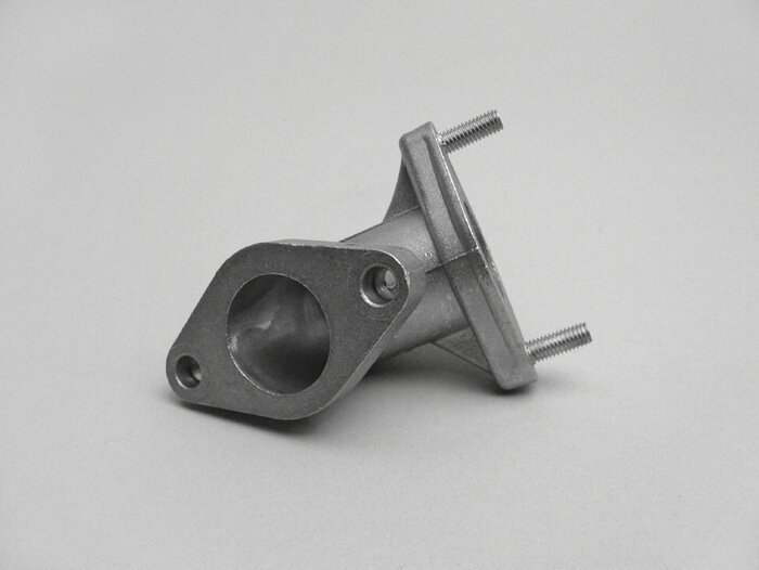 Knalpot manifold -KUALITAS OEM- untuk knalpot standar - Vespa Smallframe PK80 S, PK125 S, PK125 XL2, PK125 ETS - Aluminium - Baut knalpot M6 / 56mm, flens silinder Ø8mm / 56mm