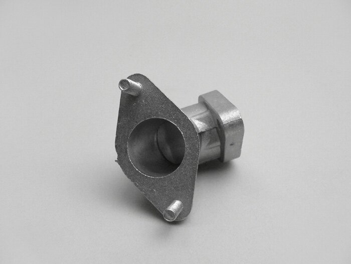Knalpot manifold -KUALITAS OEM- untuk knalpot standar - Vespa Smallframe PK80 S, PK125 S, PK125 XL2, PK125 ETS - Aluminium - Baut knalpot M6 / 56mm, flens silinder Ø8mm / 56mm