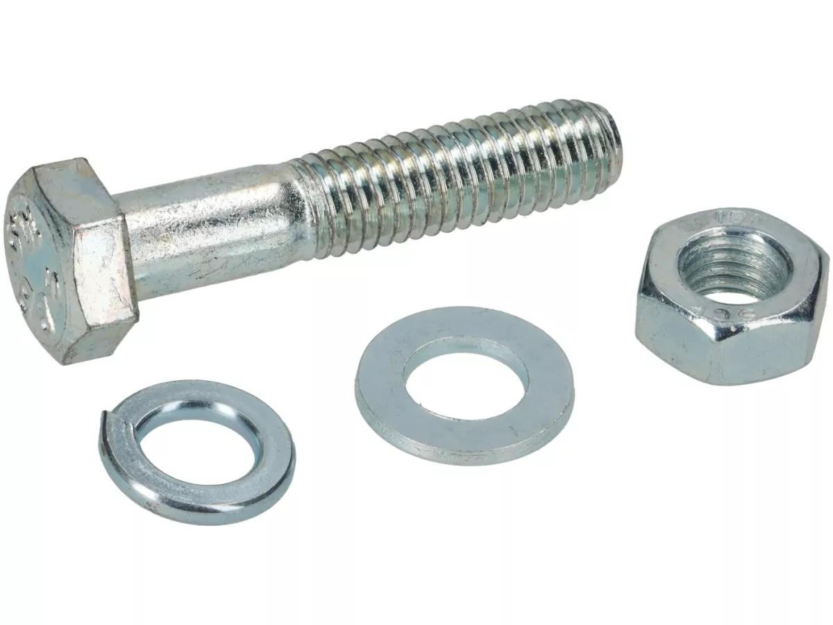 Sekrup kick starter termasuk mur -PIAGGIO- M8 x 40mm-Vespa PX, T5 125cc, Cosa, LML