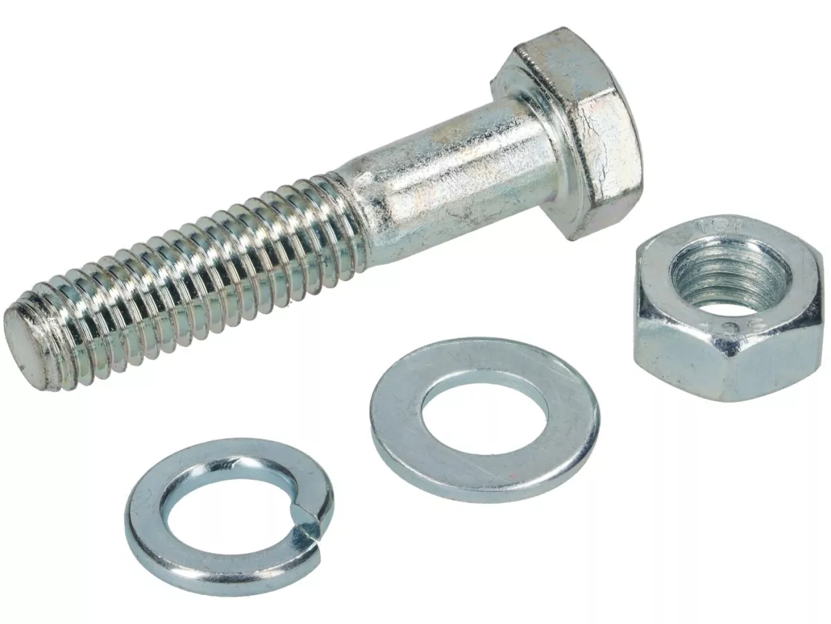 Sekrup kick starter termasuk mur -PIAGGIO- M8 x 40mm-Vespa PX, T5 125cc, Cosa, LML
