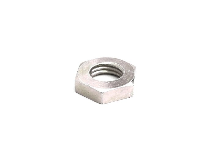 Mur M12 x1.5 SW = 19 setengah tinggi (digunakan untuk poros engkol/roda utama Vespa V50, V90, SS50, SS90, PV125, ET3, PK S, PK XL)