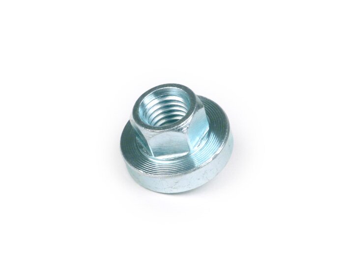 Ecrou volant d'allumage M10 x 1,50 collar Ø=24mm h=6mm -QUALITÉ OEM- Vespa V50(N) (depuis No 92877), V50 R (jusqu'à No 917729), V50 S (No 15325 jusqu'à No 81866),V90 (jusqu'à No 194926) , SS50, SS90, PV125 (jusqu'à No 194969)