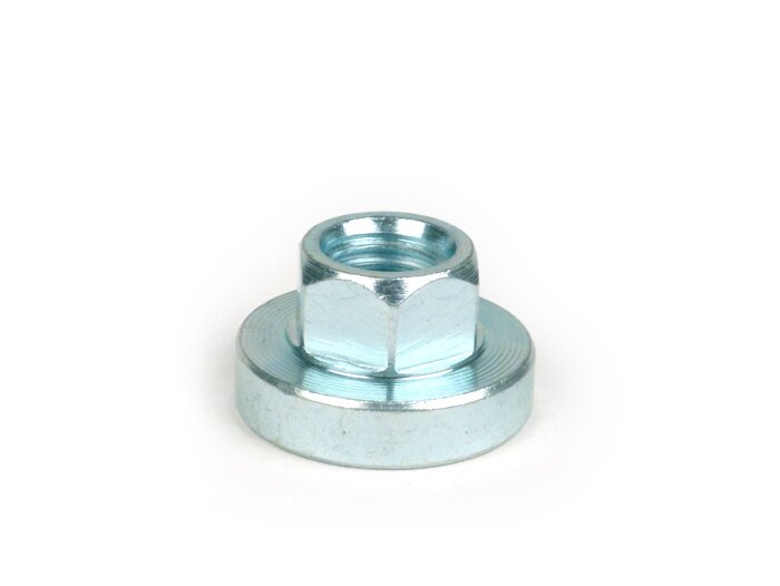 Ecrou volant d'allumage M10 x 1,50 collar Ø=24mm h=6mm -QUALITÉ OEM- Vespa V50(N) (depuis No 92877), V50 R (jusqu'à No 917729), V50 S (No 15325 jusqu'à No 81866),V90 (jusqu'à No 194926) , SS50, SS90, PV125 (jusqu'à No 194969)