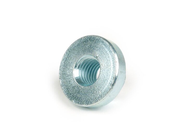Ecrou volant d'allumage M10 x 1,50 collar Ø=24mm h=6mm -QUALITÉ OEM- Vespa V50(N) (depuis No 92877), V50 R (jusqu'à No 917729), V50 S (No 15325 jusqu'à No 81866),V90 (jusqu'à No 194926) , SS50, SS90, PV125 (jusqu'à No 194969)