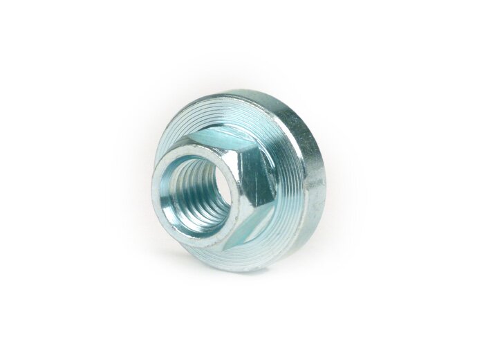 Ecrou volant d'allumage M10 x 1,50 collar Ø=24mm h=6mm -QUALITÉ OEM- Vespa V50(N) (depuis No 92877), V50 R (jusqu'à No 917729), V50 S (No 15325 jusqu'à No 81866),V90 (jusqu'à No 194926) , SS50, SS90, PV125 (jusqu'à No 194969)