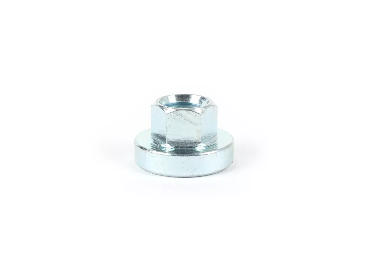 Écrou de roue polaire M11 x 1,50 collerette Ø=25mm h=7mm SW=14 -QUALITÉ OEM- Vespa Sprint150 (VLB1T), VNB, VBB, Super, GL150 (VLA1T), GT125 (VNL2T), GTR125 (VNL2T), GS150