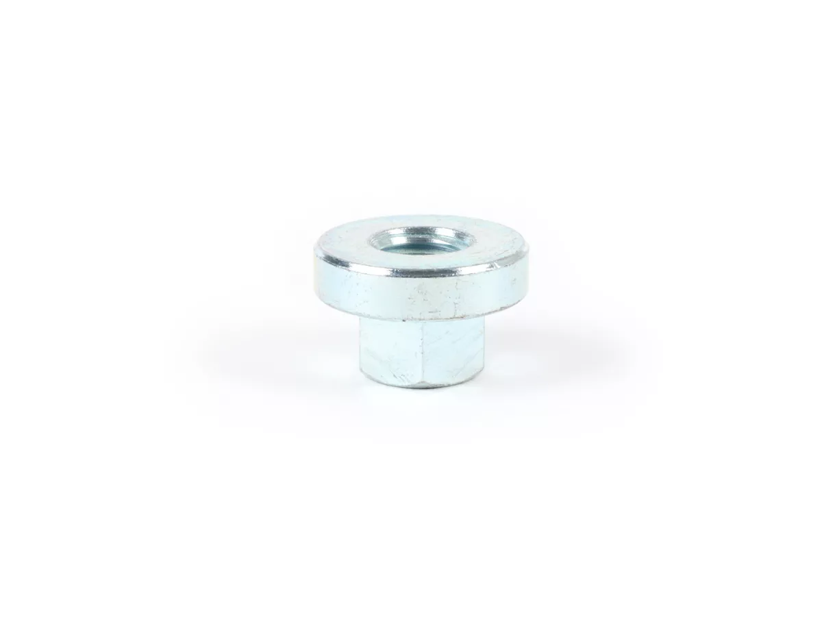 Écrou de roue polaire M11 x 1,50 collerette Ø=25mm h=7mm SW=14 -QUALITÉ OEM- Vespa Sprint150 (VLB1T), VNB, VBB, Super, GL150 (VLA1T), GT125 (VNL2T), GTR125 (VNL2T), GS150