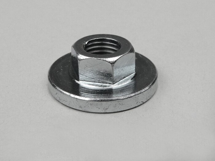 Flywheel nut M12 x 1.50 collar Ø=33mm h=4.5mm WS=17-OEM QUALITY- Vespa GS160 / GS4 (VSB1T), SS180 (VSC1T), Rally180 (VSD1T), Rally200 (VSE1T, Femsatronic)