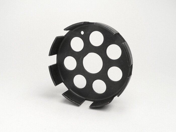 Clutch spider -FA ITALIA type 7 springs, Ø=outer=115mm, Ø=inner=108- Vespa Rally 180 (VSD1T0014741-), Rally 200 (VSE1T), PX 200 (VSX1T), T5 125cc (VNX5T), Cosa1 125 (VNR1T), Cosa1 150 (VLR1T), Cosa1 200 (VSR1T)