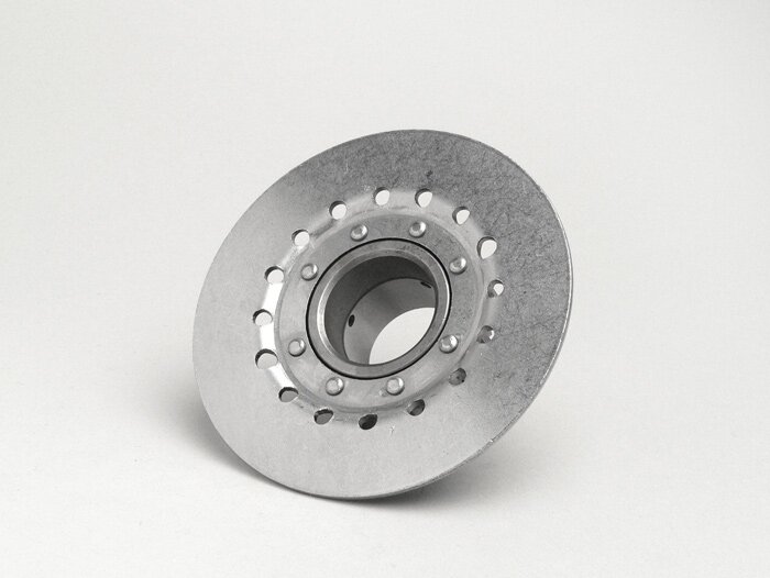 Piñón de embrague - CALIDAD OEM, Vespa tipo 6 muelles (Ø108mm, VNB4, VNB5, VNB6, GT125, GTR125, Super, TS125, VBB2T, GL125, GL150, Sprint125, Sprint 150, Super125, Super150)- 22 dientes (altura total 34.0mm, altura piñón 12mm